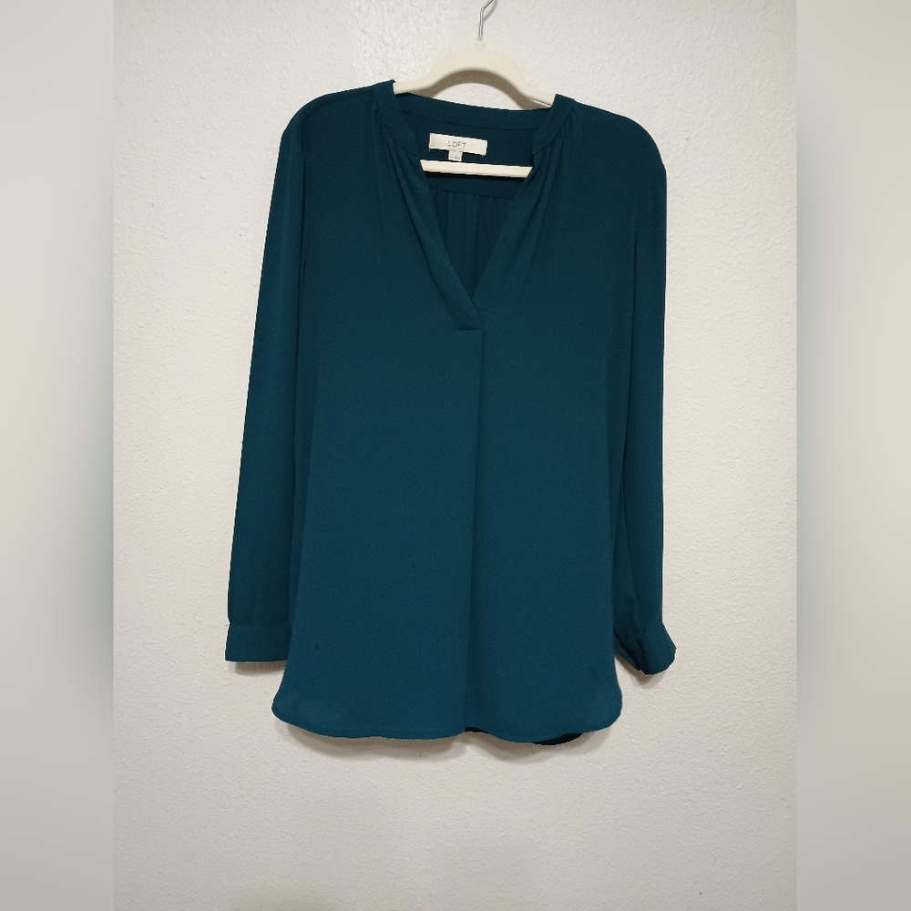 LOFT Deep Teal Women's Blouse